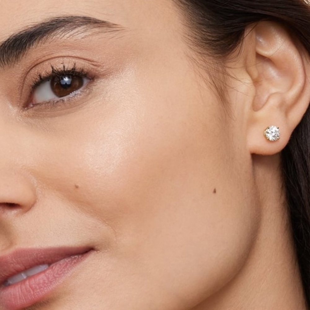 Natural diamond earrings - Picture 3 of 3